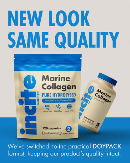 Marine Collagen Supplements for Women & Men 1200mg | 120 High Strength Marine Collagen Capsules | Pure Superior Type 1 Hydrolysed with Hyaluronic Acid, Vitamins C, E, B12, Copper, Zinc and Iodine