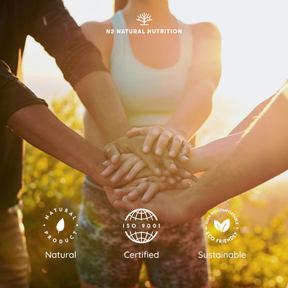 Multi Collagen 1650mg Type I, II, III, V, X. Bovine & Marine Collagen Peptides. 180 Capsules Enhanced with Vitamin C. High Strength Collagen for Joints, Hair and Skincare. N2 Natural Nutrition