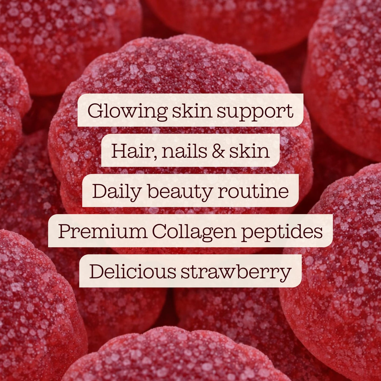 Collagen Gummies by Free Soul | High Strength Marine Collagen Supplement | Advanced Superior Type 1 Hydrolysed Collagen Peptides | Triple Strength Pure Formulation Supplement | 60 Gummies