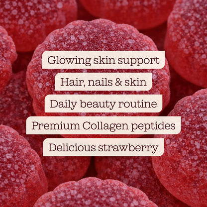 Collagen Gummies by Free Soul | High Strength Marine Collagen Supplement | Advanced Superior Type 1 Hydrolysed Collagen Peptides | Triple Strength Pure Formulation Supplement | 60 Gummies